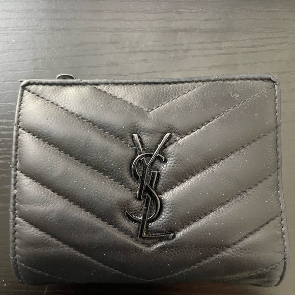 YSL Monogram Small Ziptop Wallet in Grained Leather - Picture 1 of 11
